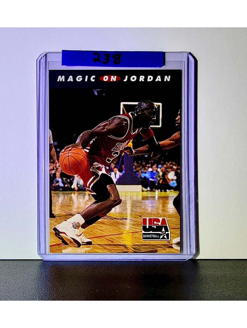 Michael Jordan Magic Johnson 1992-93 Skybox USA Basketball #105 Card Bulls
